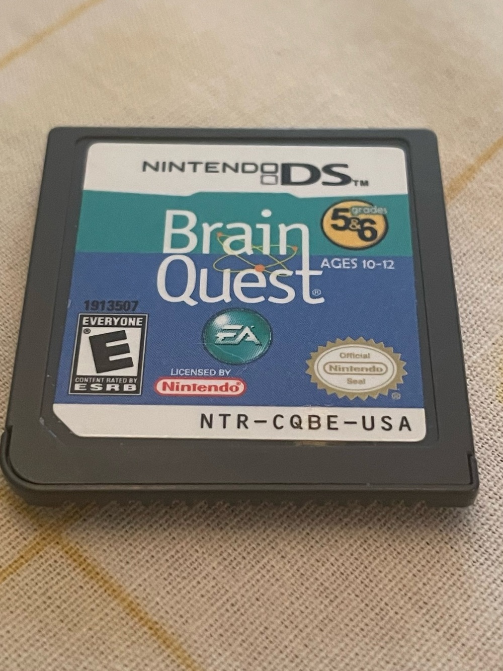 Nintendo DS Brain Quest Cartridge - Teal & Blue